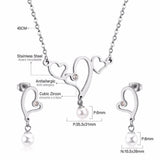 Hot Imitation Pearl Wedding necklace earring set Bridal jewelry set for women Elegant Party Gift Fashion Costume