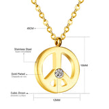 Gold Round Patterns Zircon Pendants Necklaces For Women Girl Baby Gold Choker Link Chain Pendant Necklace-202001