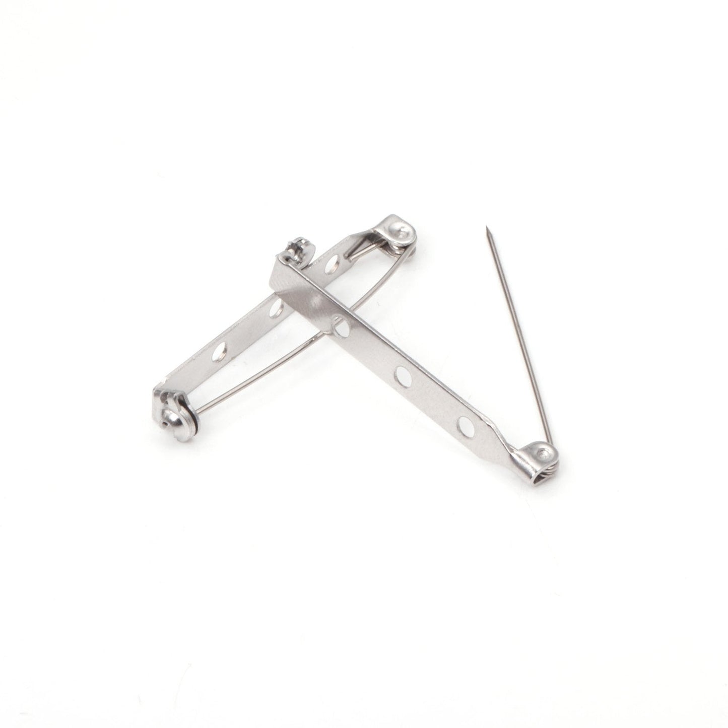 ASON 50pcs/lot Collar Pins Base Brooch Safety 316L Stainless Steel Brooch Base Accessories Scarf Pins Jewelry Making Supplies asonjewelry