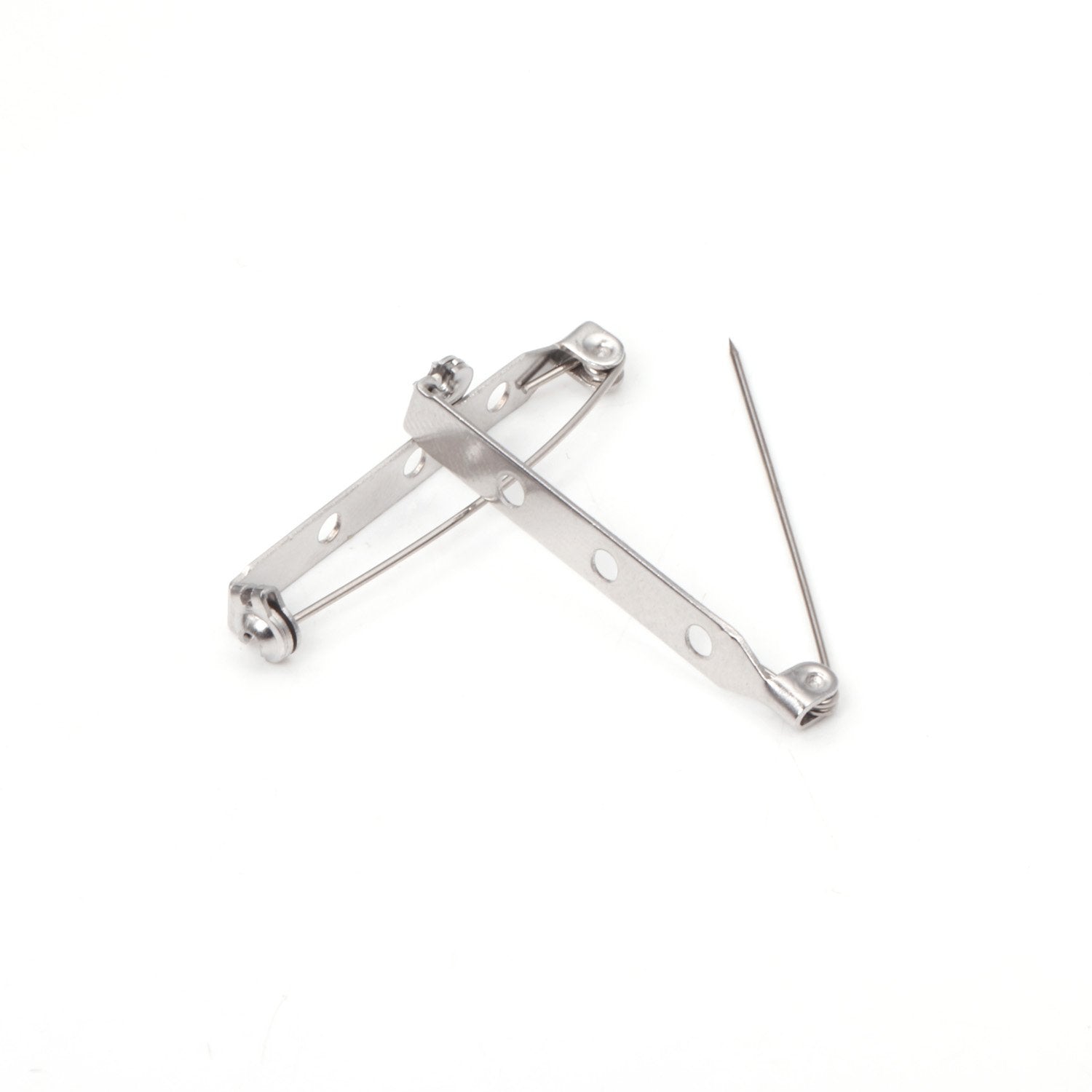 ASON 50pcs/lot Collar Pins Base Brooch Safety 316L Stainless Steel Brooch Base Accessories Scarf Pins Jewelry Making Supplies asonjewelry