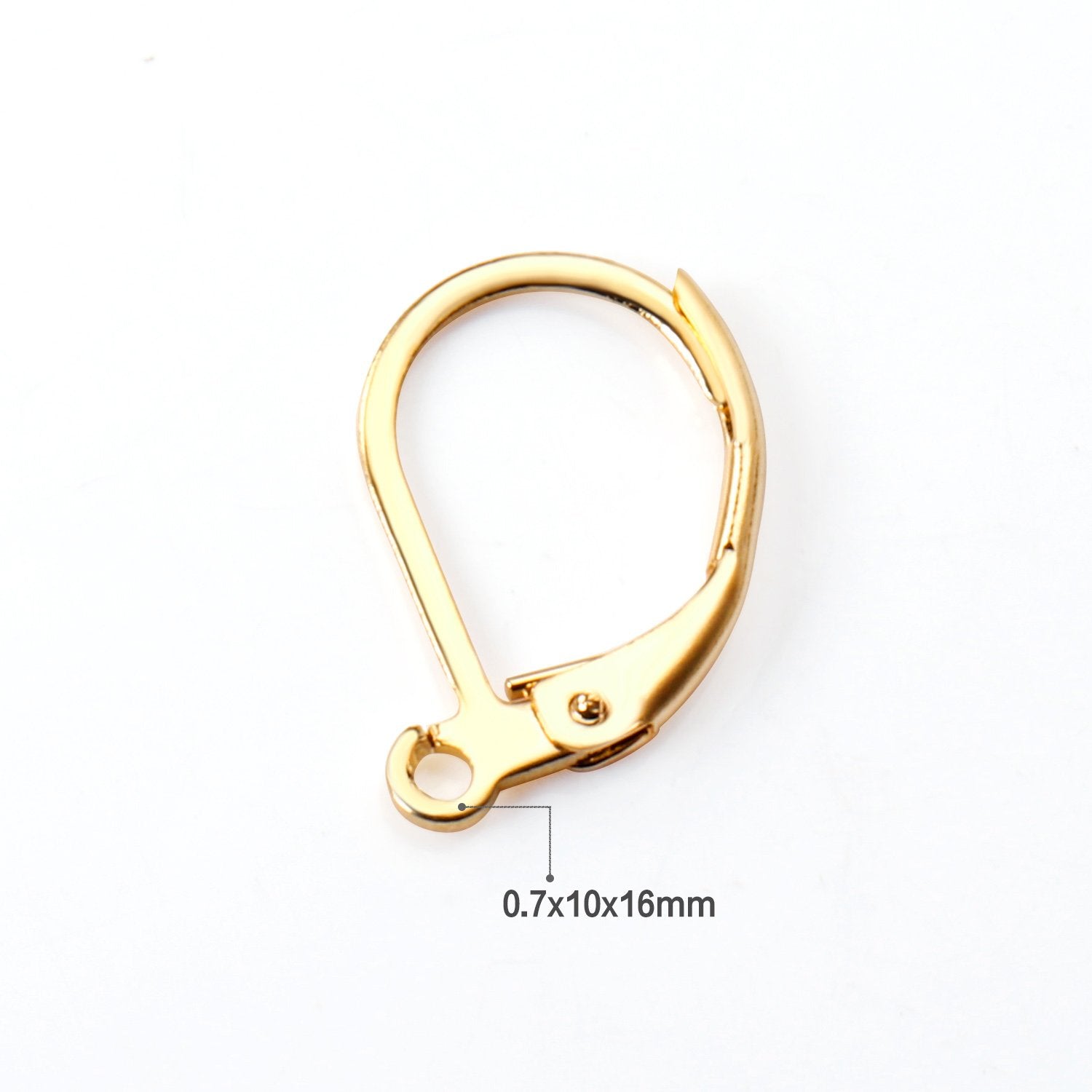 ASON 100pcs Gold Stainless Steel French Lever Earring Hooks Wire Settings Base Hoops Earrings Making DIY Hook Earrings Findings asonjewelry