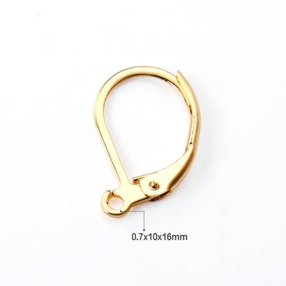 ASON 100pcs Gold Stainless Steel French Lever Earring Hooks Wire Settings Base Hoops Earrings Making DIY Hook Earrings Findings asonjewelry