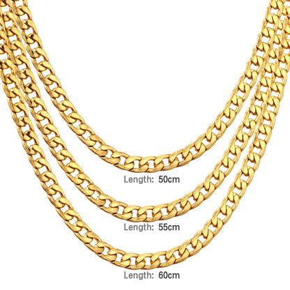 ASON Women/Men Necklace Set Three Colors Stainless Steel Necklace with Bracelet Set Cuban Chain for Diy Jewelry Making asonjewelry