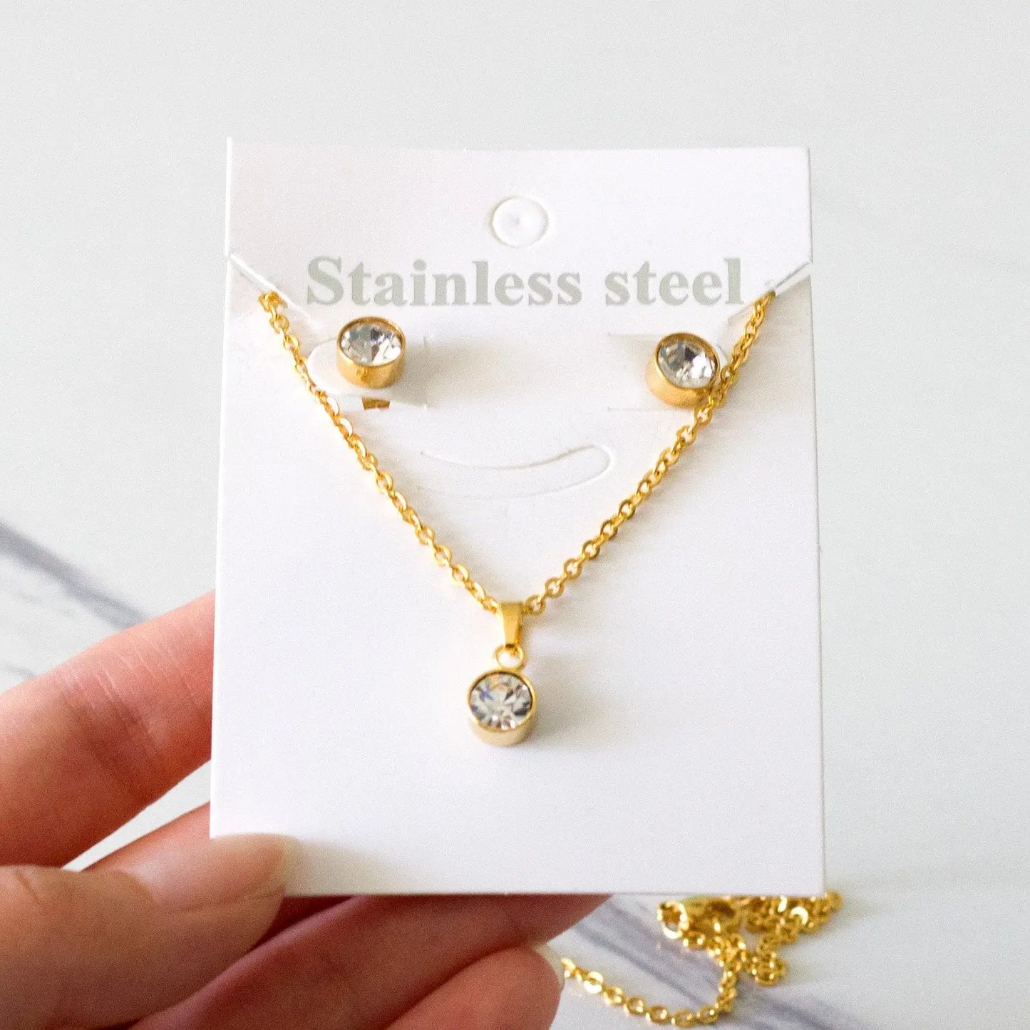 New Cubic Zirconia Necklace Earrings For Woman Wedding Jewelry Set Gold/Silver Color Jewellry Parures Bijoux asonjewelry