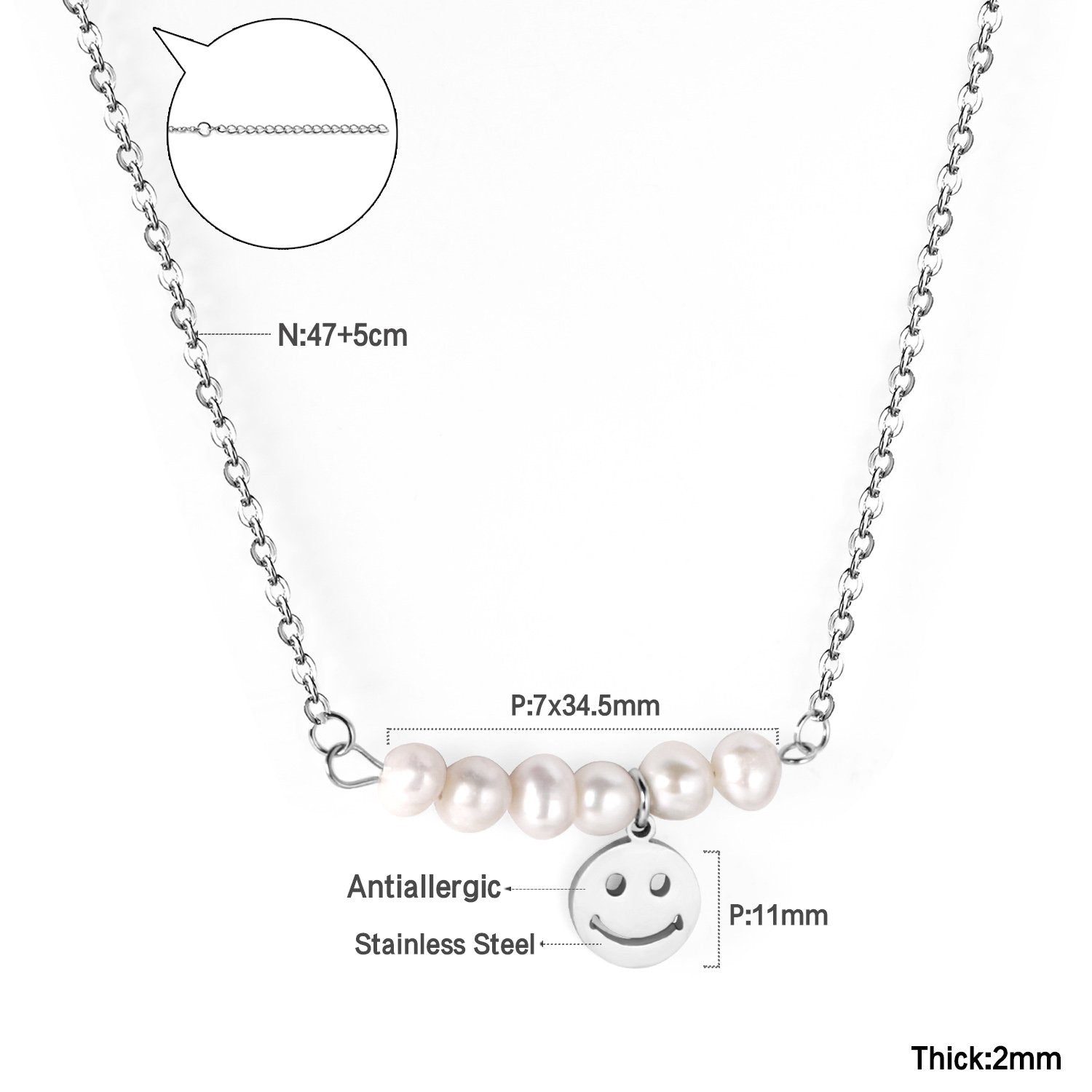 ASON Trendy Double Chains Necklace with Baroque Pearl Pendant Necklace Gold Color Women Fashion Jewelry Party Gift asonjewelry