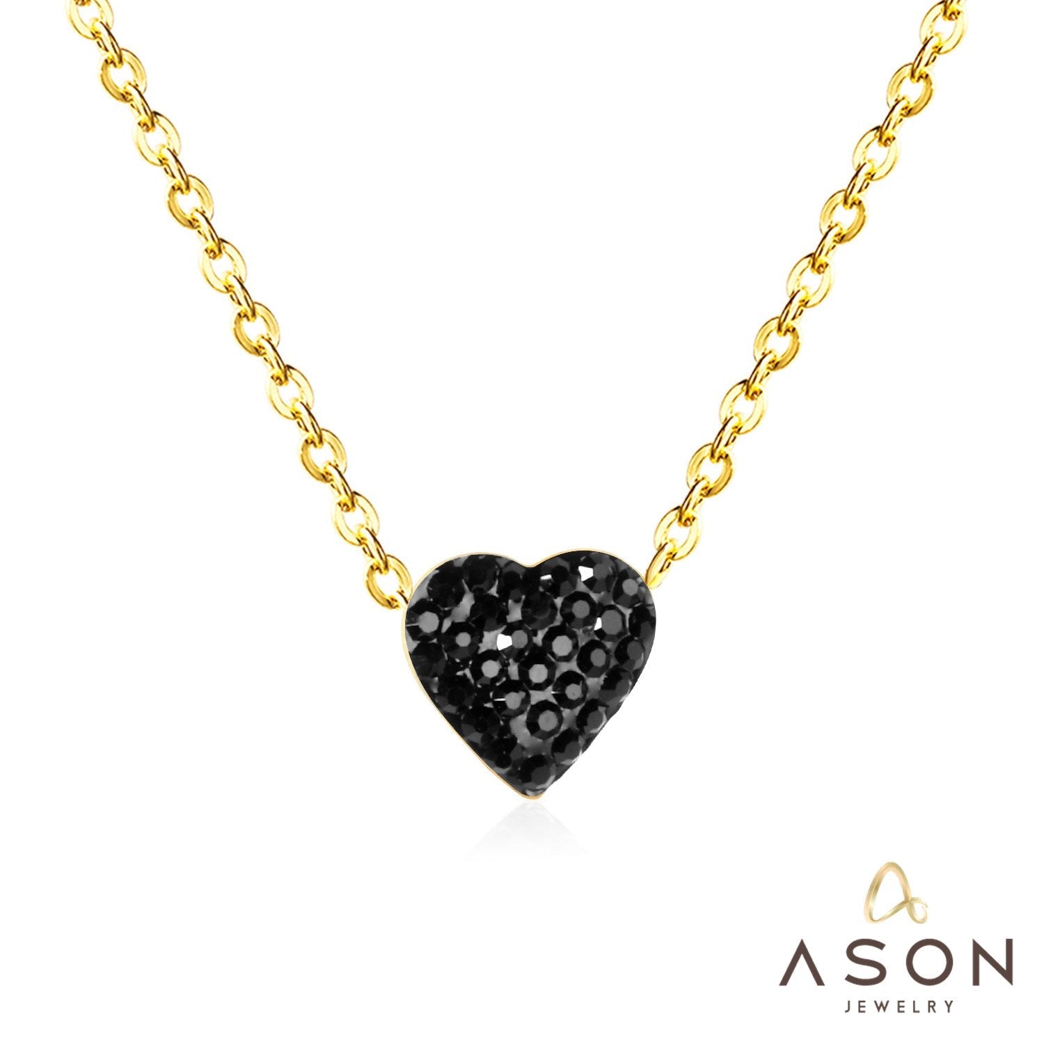 ASON Clay Heart Pendant Necklaces 12 Colors Stainless Steel Gold Color Chains Necklaces Lover's Party Wedding Gift Chokers asonjewelry