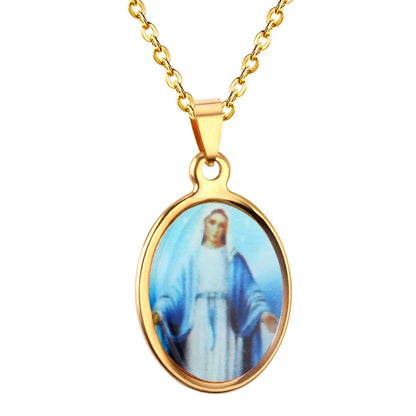 316L Stainless Steel Blessed Virgin Mary Necklaces Pendants-106301G asonjewelry