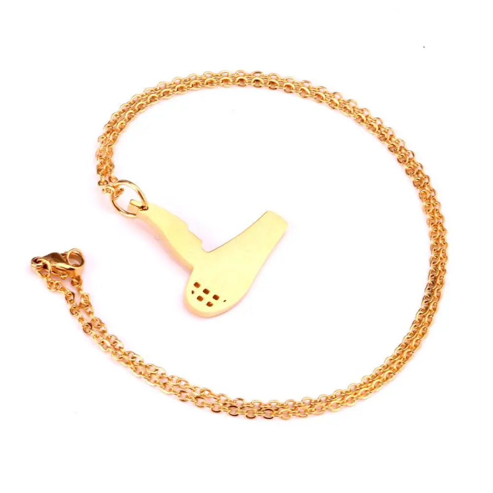 Stainless Steel Hip-hop Punk Collares Collier Pendant Gold/Silver Color Necklace For Men Woman Gothic Jewelry asonjewelry