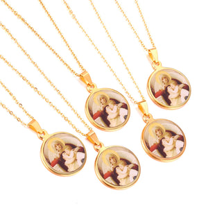 Hot sale in the Middle East Country Blessed Virgin Mary Pendants Necklace 5pcs/lot Wholesale Necklaces