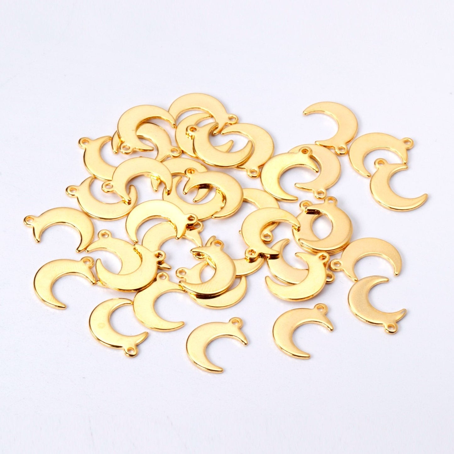 ASON 100Pcs/Lots New Fashion Moon Charms 316L Stainless Steel For Necklace Bracelet Anklet DRY Handmade Jewelry Making Supplies asonjewelry