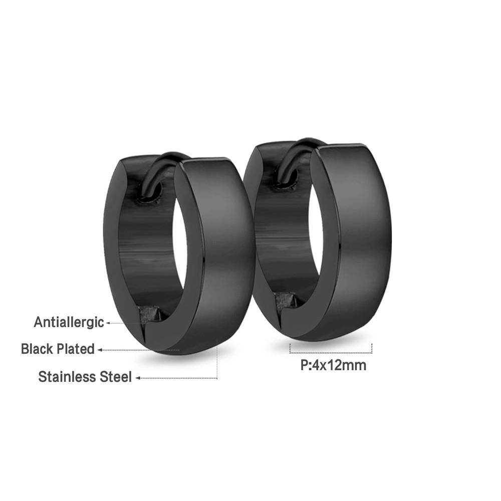 ASON Korea Simple Style Statement Piercing Hoop Earrings Jewelry for Women Men Gold Color Stainless Steel Fashion Jewelry asonjewelry