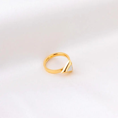 Rings Sets Stainless Steel Triangle Shell Single Rings Women Accessoiries Gold Color Engagement Rings Wholesale asonjewelry