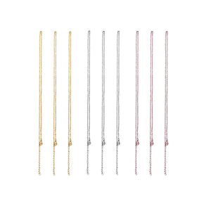 ASON Lot Stainless Steel 45+5cm Necklace Pendant Cross O-shaped Belt Extension Chain For Women Jewerly Diy Making