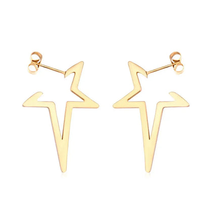 Star Earrings Drop Earring 2020 Gold Color Stainless Steel Korean Earings Set For Women Fashion Jewelry pendientes asonjewelry
