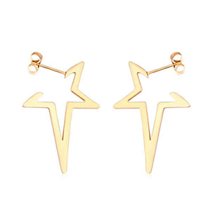 Star Earrings Drop Earring 2020 Gold Color Stainless Steel Korean Earings Set For Women Fashion Jewelry pendientes