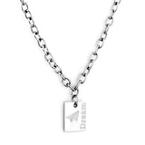 Cadenas de eslabones chapadas en oro para hombre/mujer, collar grueso, estilo Punk, letra de ensueño, collares con colgante geométrico, Hip Hop 
