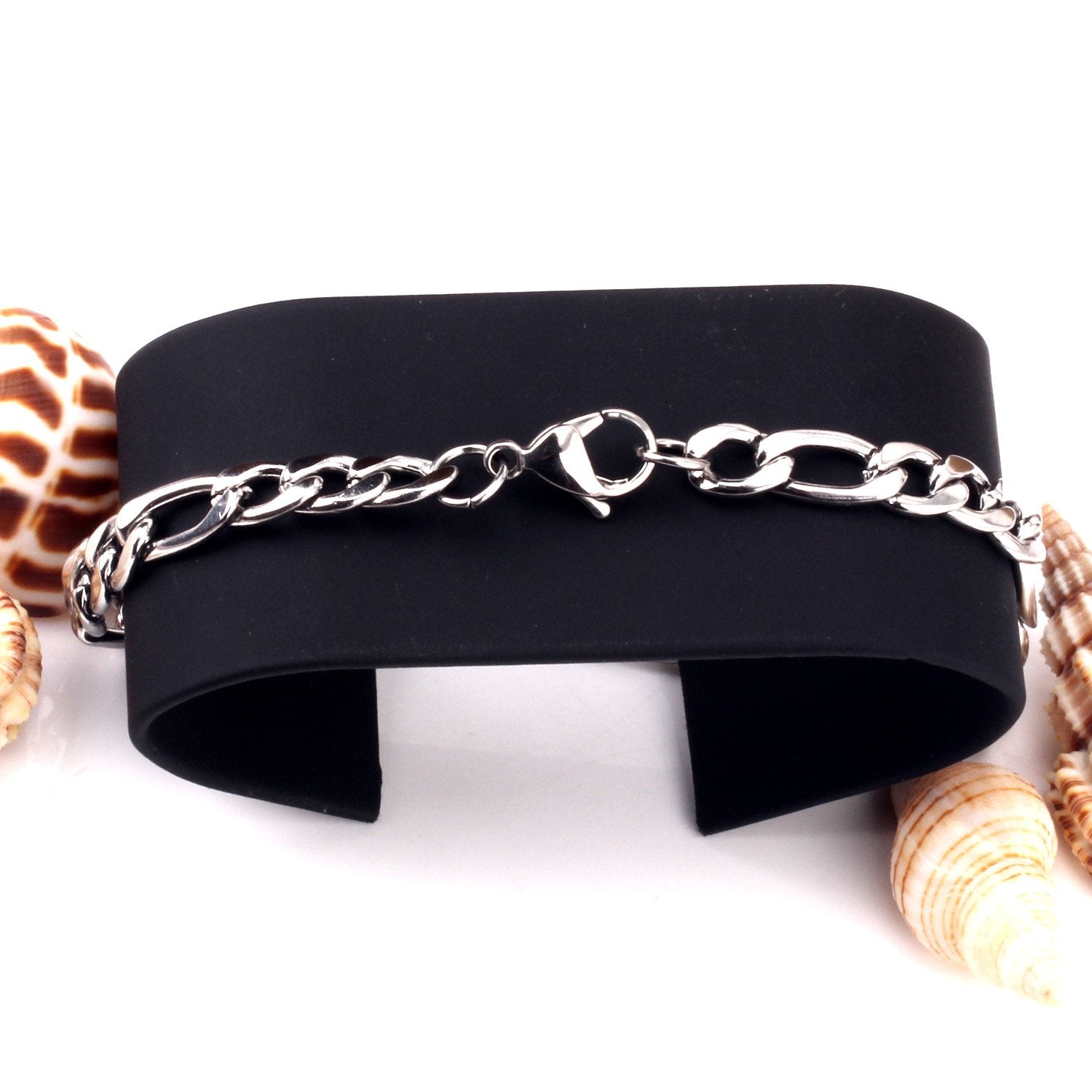 ASON 7mm Cuban Link Chain Bracelets Stainless Steel Gold Color for Men Women Party Gift Fashion Bangle Jewelry Boho asonjewelry