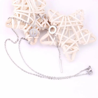 Fashion Jewelry Rose Gold "Love" Pendants Necklaces For Women 316L Stainless Steel Chains choker Necklace Set asonjewelry