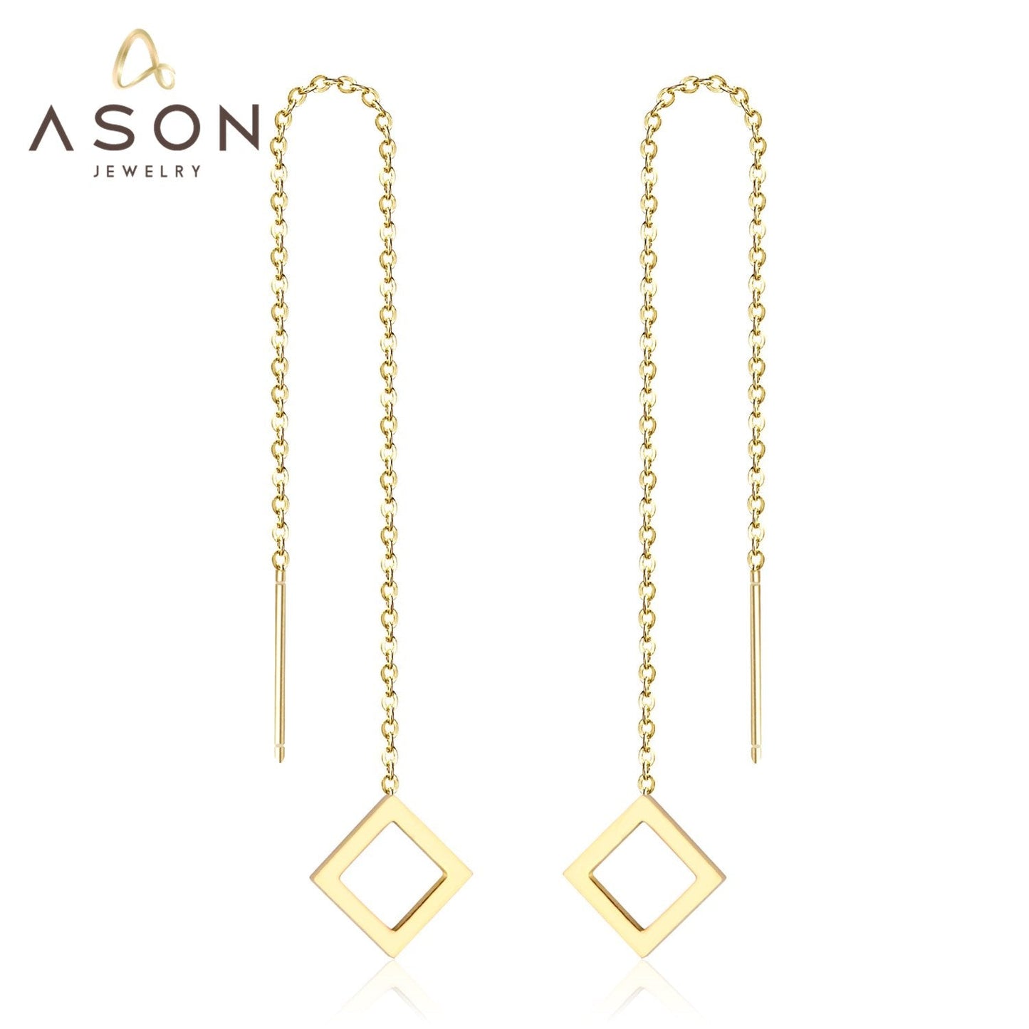 ASON Korean Statement Long Tassel Drop Dangle Earrings 2022 for Women Stainless Steel Earring Set Female Fashion Jewelry asonjewelry