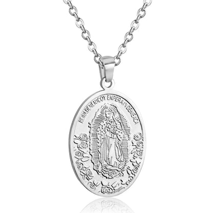 Choker Religion Stainless Steel Pendant Necklace For Men/Women Link Chain Necklace collares de moda 2020 Jewelry asonjewelry