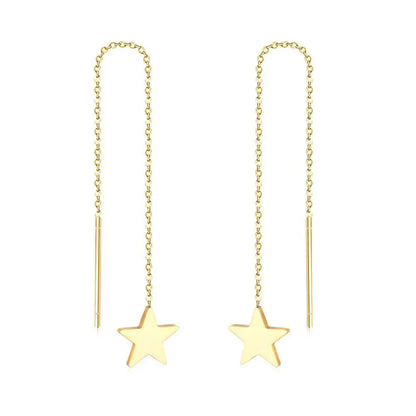 Brincos Star Drop Earring Stainless Steel Long Dangle Christmas  Earrings Fashion Jewelry Earrings 2020 For Women asonjewelry