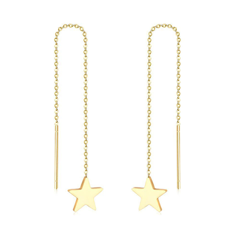 Brincos Star Drop Earring Stainless Steel Long Dangle Christmas Earrings Fashion Jewelry Earrings 2020 For Women