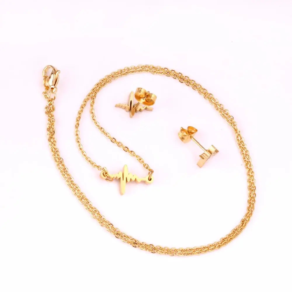 Fashion Gold Color Stainless Steel Jewelry Sets High quality 316L Accessories asonjewelry