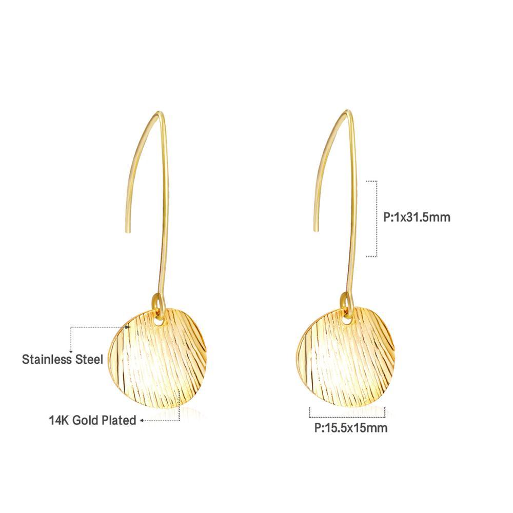 ASON Gold Color Stainless Steel Imitation Shell Drop Earrings Trendy Dangle Earrings for Women Party Gift Jewelry asonjewelry