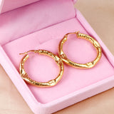 ASON Vintage Hoop Earring Gold Color 316L Stainless Steel Earrings Women Daily Wear Party Gift Fashion Jewelry Wholesale