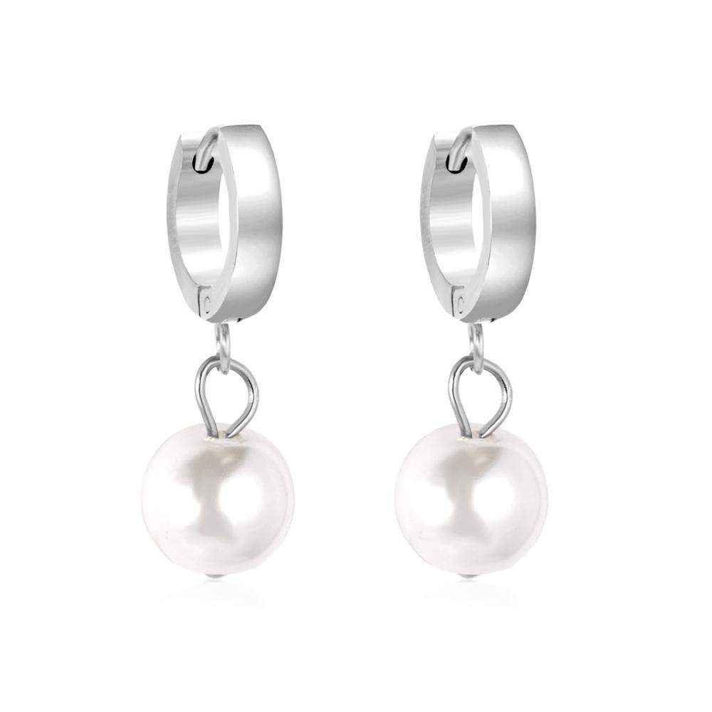 ASON Elegant Imitation Pearl Dangle Earrings 316L Stainless Steel Drop Earring for Women Girl Small Fashion Jewelry asonjewelry
