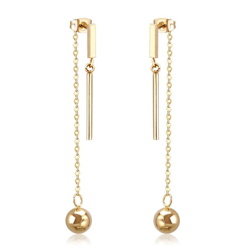 Pendientes colgantes con borlas para mujer, pendientes de gota de acero inoxidable, joyería de moda 2020, aretes de mujer bricos al por mayor