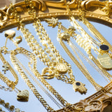 Gothic Multilayer Snake Crystal Necklace Women Gold Color Stainless Steel Double Chain Bohemian 2022 Trendy Jewelry
