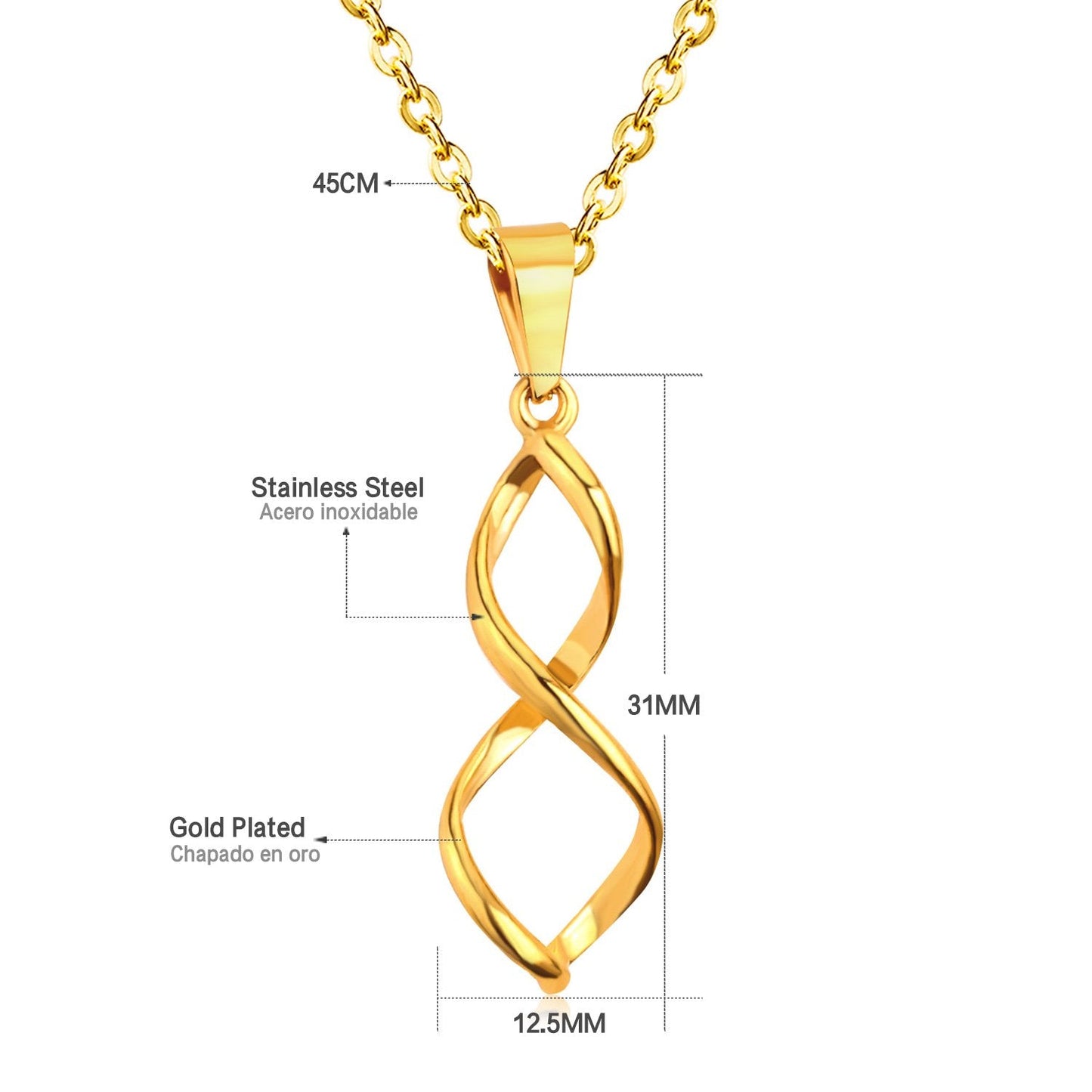 ASON Stylish Stainless Steel Gold Color Chain Necklaces with Pendant for Men Women Chokers Party Gift Accessories Jewelry asonjewelry