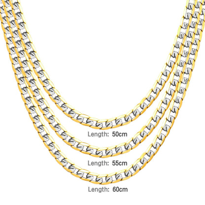 ASON Women/Men 6MM/8MM/10MM Width Necklace Set Stainless Steel Necklace with Bracelet Cuban Chain for Diy Jewelry Making asonjewelry