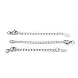 ASON 10pcs/lots Chain Connector With Lobster Clasp and Tag Extender Stainless Steel For Bracelet Necklace DIY Jewelry Accessory