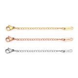 ASON 10 pcs/lot Extension étendue chaîne de queue en or en acier inoxydable fermoirs à homard connecteur bricolage fabrication de bijoux Bracelet colliers 