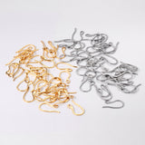 100pcs/lot Fashion Earring Ear Hook Stainless Steel Gold Silver Color Wholesale Hooks Earwires For DIY Jewelry Making Finding