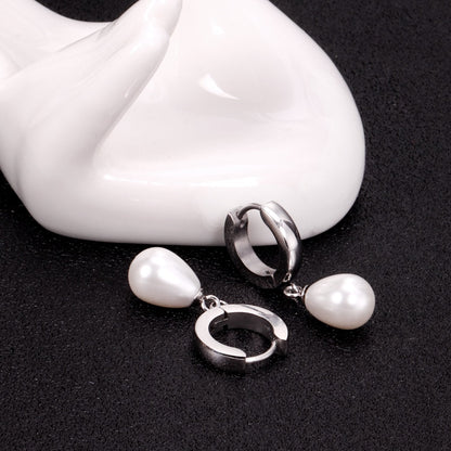 ASON Korean Statement Drop Dangle Imitation Pearl Earrings for Women Stainless Steel Hanging Earring Set for Female Jewelry asonjewelry