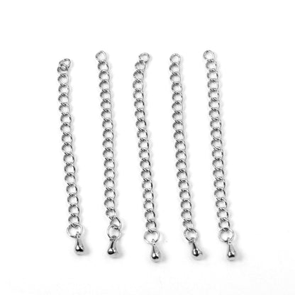 ASON 10pcs/lot Stainless Steel Chain Connector 5mm Lengthen The Chain Gold Silver Color Bracelet Necklace DIY Jewelry Accessory asonjewelry