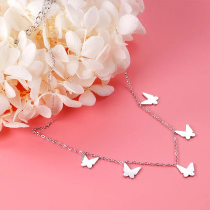 Vintage Many Charms Choker Fairy Grunge Egirls 5 Butterflies Pendant Necklaces Halloween 2021 Trend Women Jewelry asonjewelry