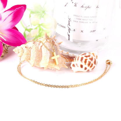 ASON Cross Pendants 45cm Rolo Cuban Link Chains Necklaces Top Sale Gold Color Choker Collars Women Party Gift Jewelry asonjewelry