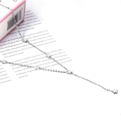 ASON Lovely Star Pendant Necklace Stainless Steel Gold Color Accessories Fashion Choker for Women Party Gift Jewelry asonjewelry