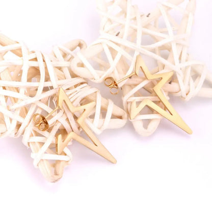 Star Earrings Drop Earring 2020 Gold Color Stainless Steel Korean Earings Set For Women Fashion Jewelry pendientes asonjewelry