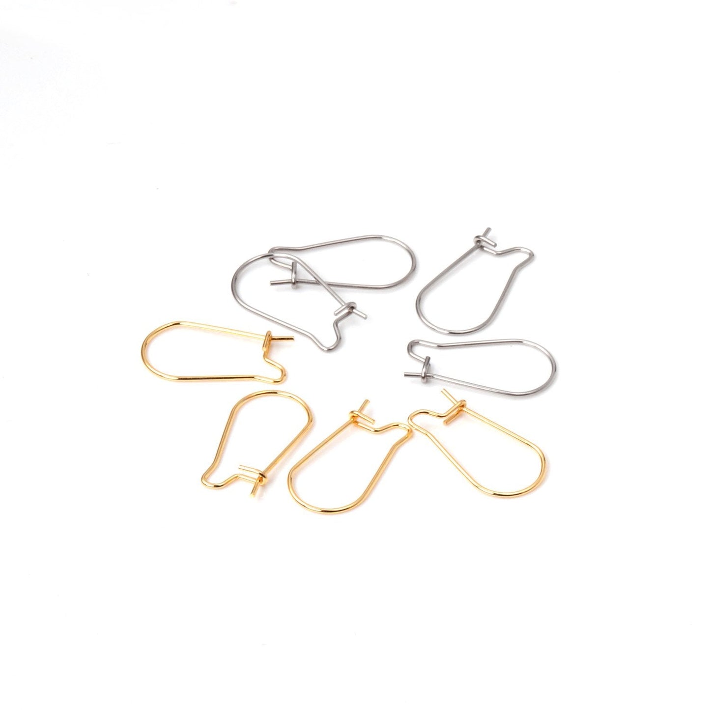 ASON 100pcs/lot Gold/Silver Color Stainless Steel French Lever Earrings Hook Ear Finding for Jewelry Making DIY Accessories asonjewelry