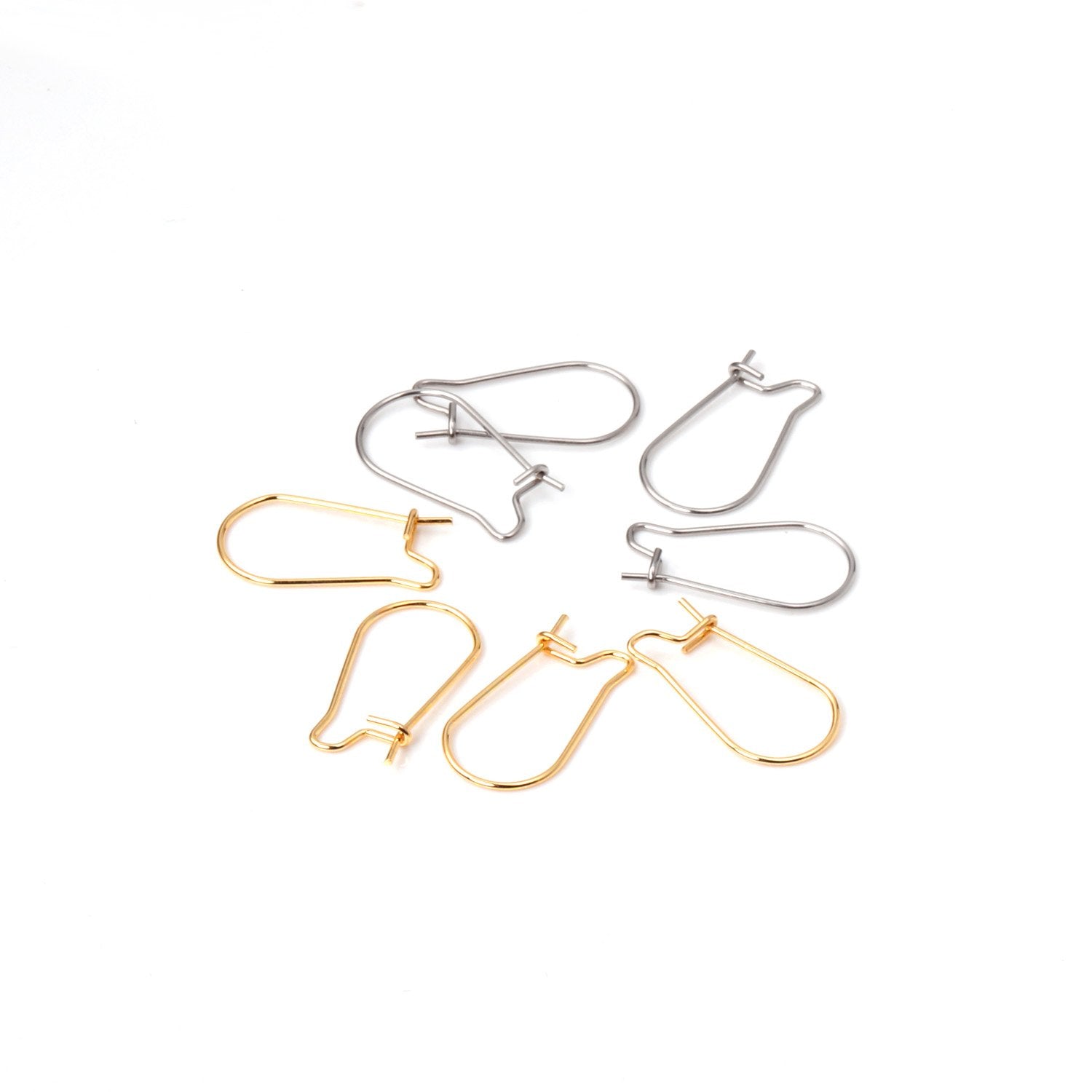 ASON 100pcs/lot Gold/Silver Color Stainless Steel French Lever Earrings Hook Ear Finding for Jewelry Making DIY Accessories asonjewelry