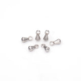 ASON 100 pzas/lote 316L cuentas de extremo de gota de agua de acero inoxidable para DIY extensor cadena fabricación de joyería de colgantes accesorios