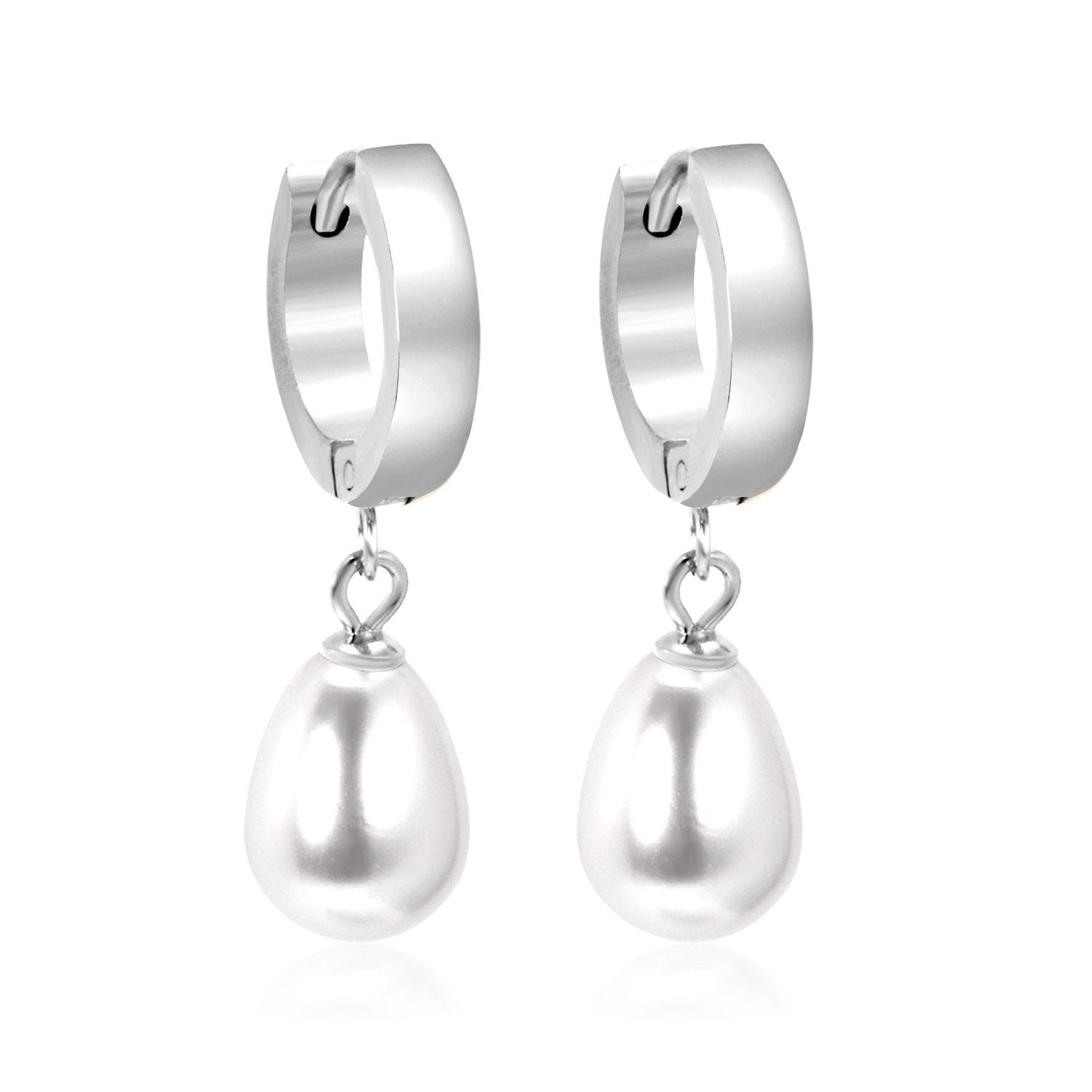 ASON Korean Statement Drop Dangle Imitation Pearl Earrings for Women Stainless Steel Hanging Earring Set for Female Jewelry asonjewelry