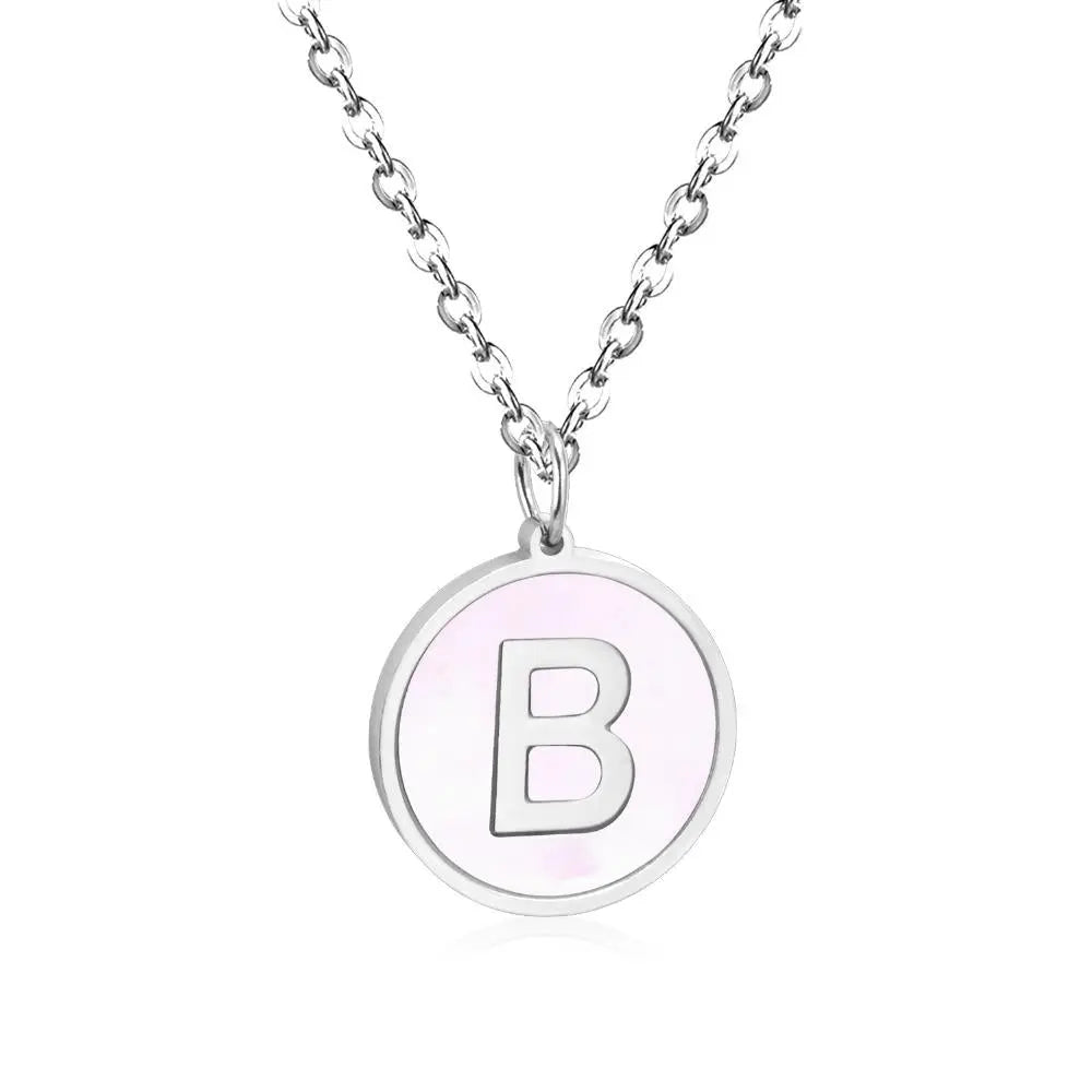 New and Hot 316L Stainless Steel Alphabet Pendant Necklace 26 Letters A-Z Choker Necklaces Jewelry asonjewelry