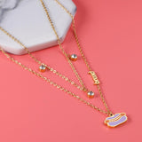 New Arrival Vegetable Food Cartoon Double Chain Pendant Necklace For Girls Fashion Chain Jewellry Necklace choker