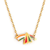 Collar con colgante de arcoíris para niñas, regalos de cumpleaños, joyería de la suerte de verano, collares coloridos con dijes de arcoíris para mujer 